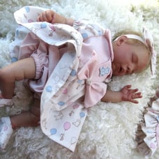 16 inch Preemie Baby Skirted Romper Set for Reborn Silicone Art Dolls