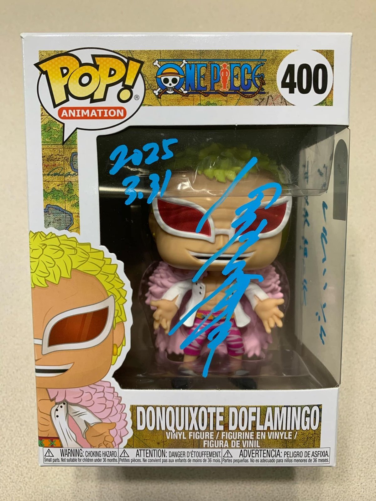 Doflomingo Funko Pop Signed by Japanese VA Hideyuki Tanaka; One Piece