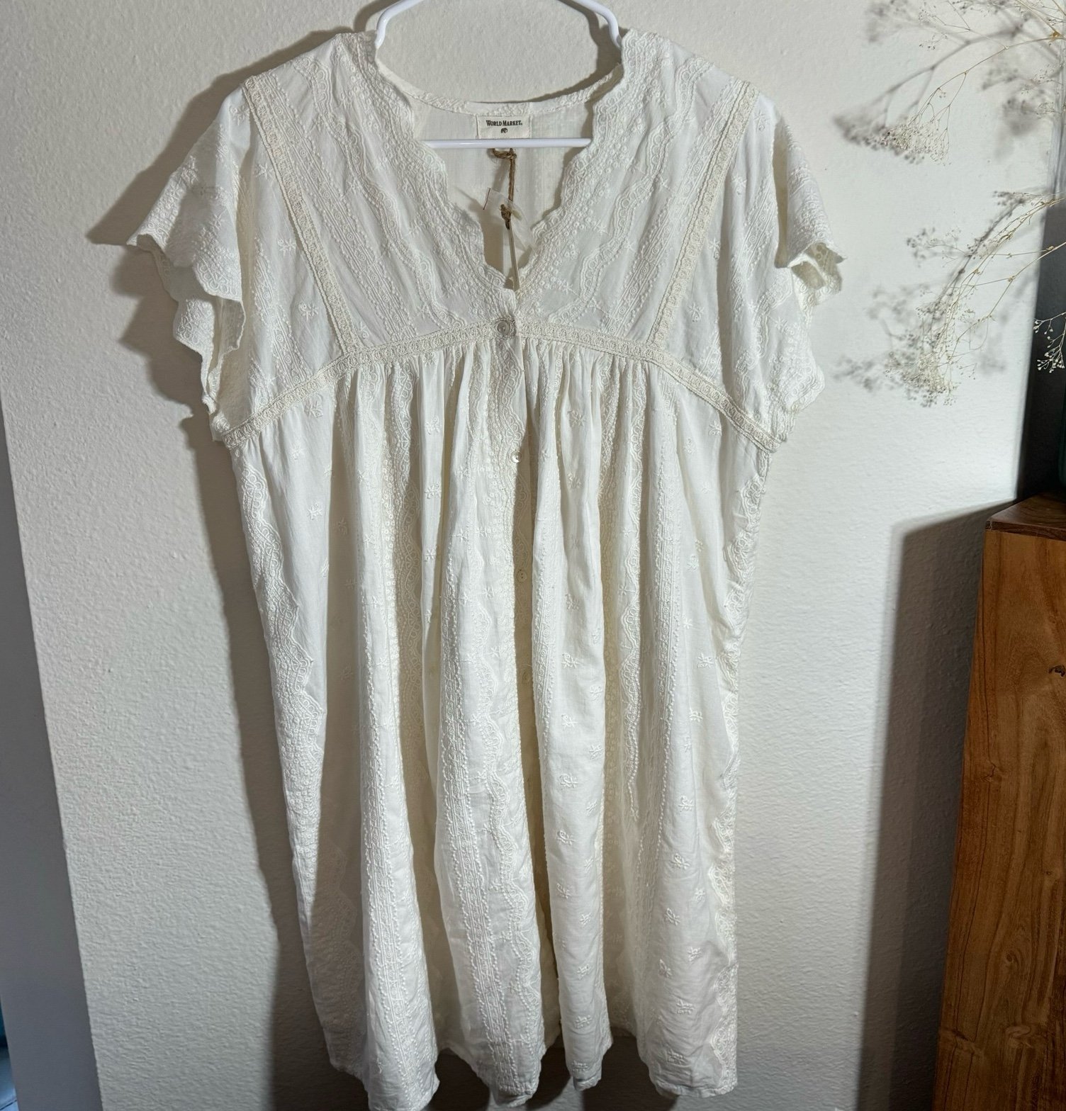 World Market Boho embroidered Dress