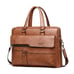 Laptop Briefcase WEIXIER 8619- Genuine Leather, Waterproof Men's Briefcase Large