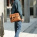 Laptop Briefcase WEIXIER 8619- Genuine Leather, Waterproof Men's Briefcase Large