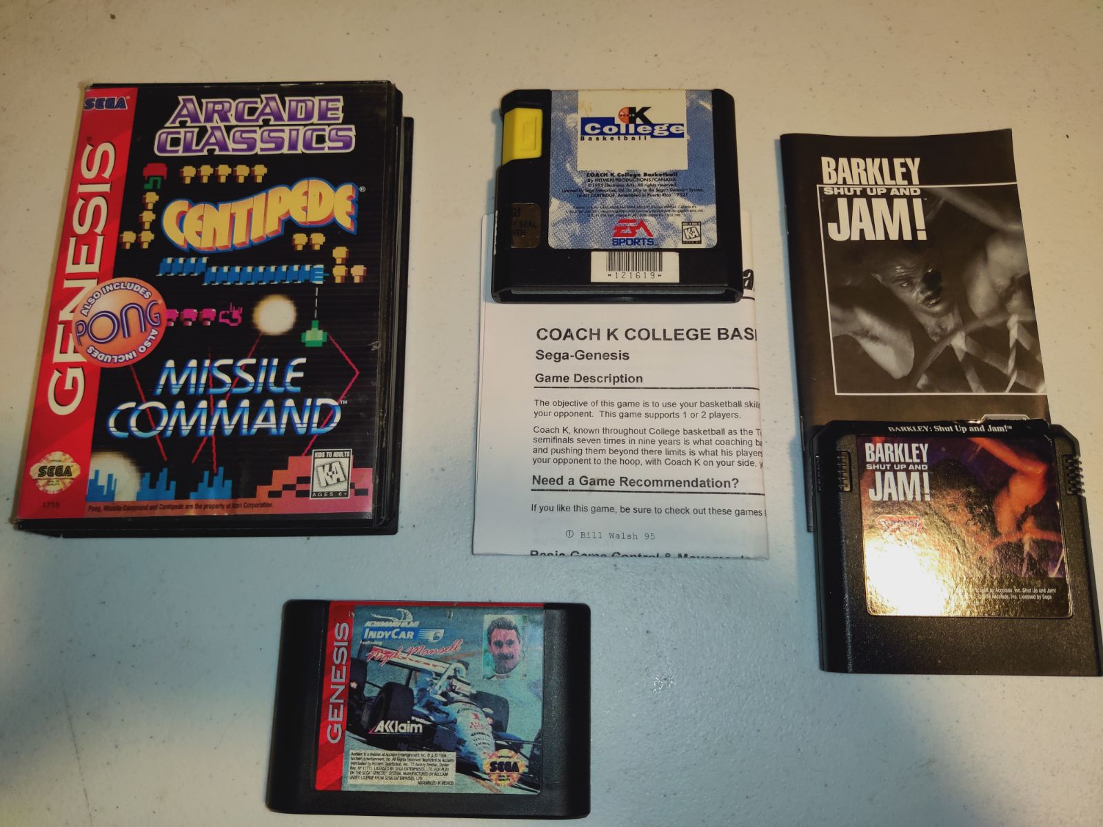 Vintage Sega Genesis game lot