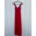 Betsy & Adam Long Red Formal Prom Dress with Mesh Cut Outs, Sleeveless, Size 0