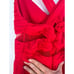 Betsy & Adam Long Red Formal Prom Dress with Mesh Cut Outs, Sleeveless, Size 0