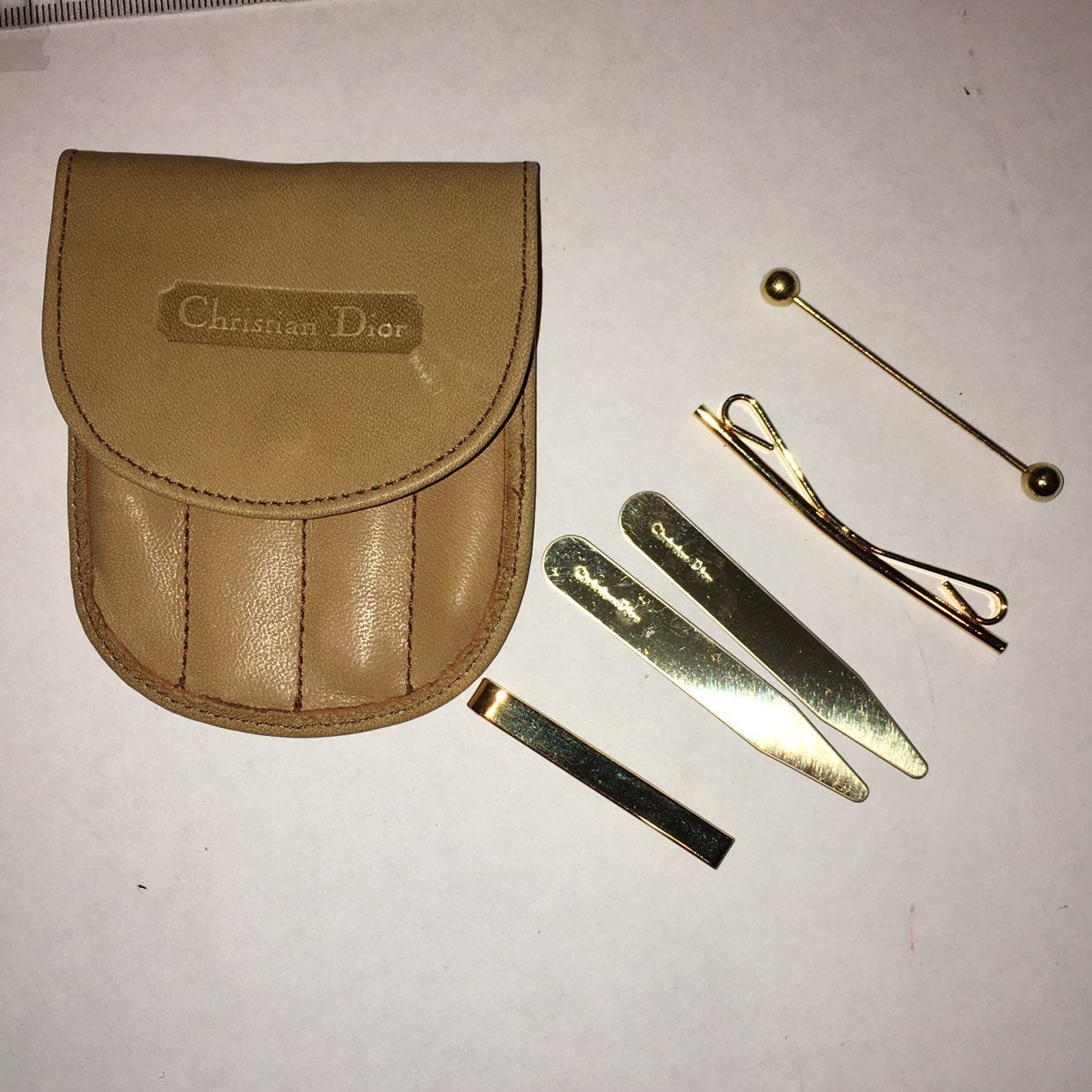 Christian Dior Necktie Set Goldplate