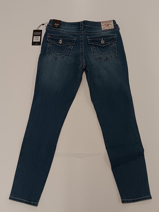 True Religion Men's Jeannie Curvy Mid-Rise Flap Super Skinny (W32)