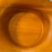 Hand Carved Leaves Wooden Pedestal Fruit Bowl Vintage Wood Container Decor