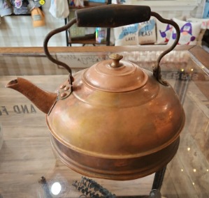 Revere Copper Tea Kettle with Wood Handle