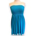 New Torrid 5 (5X 28) Teal Blue Smocked Terry Cloth Swim Cover Up Beach Dress