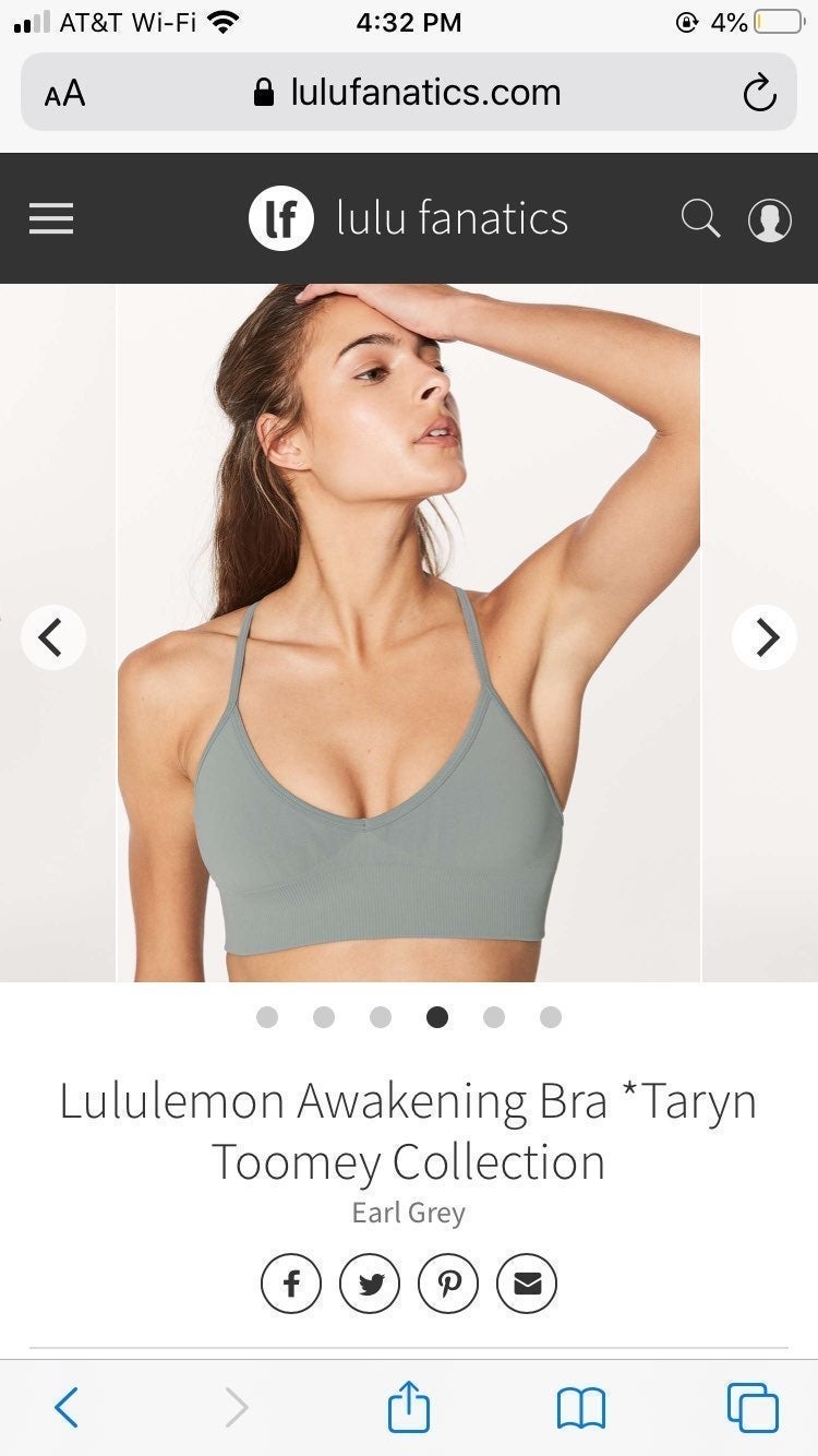 Lululemon Earl Grey Sports Bra 10