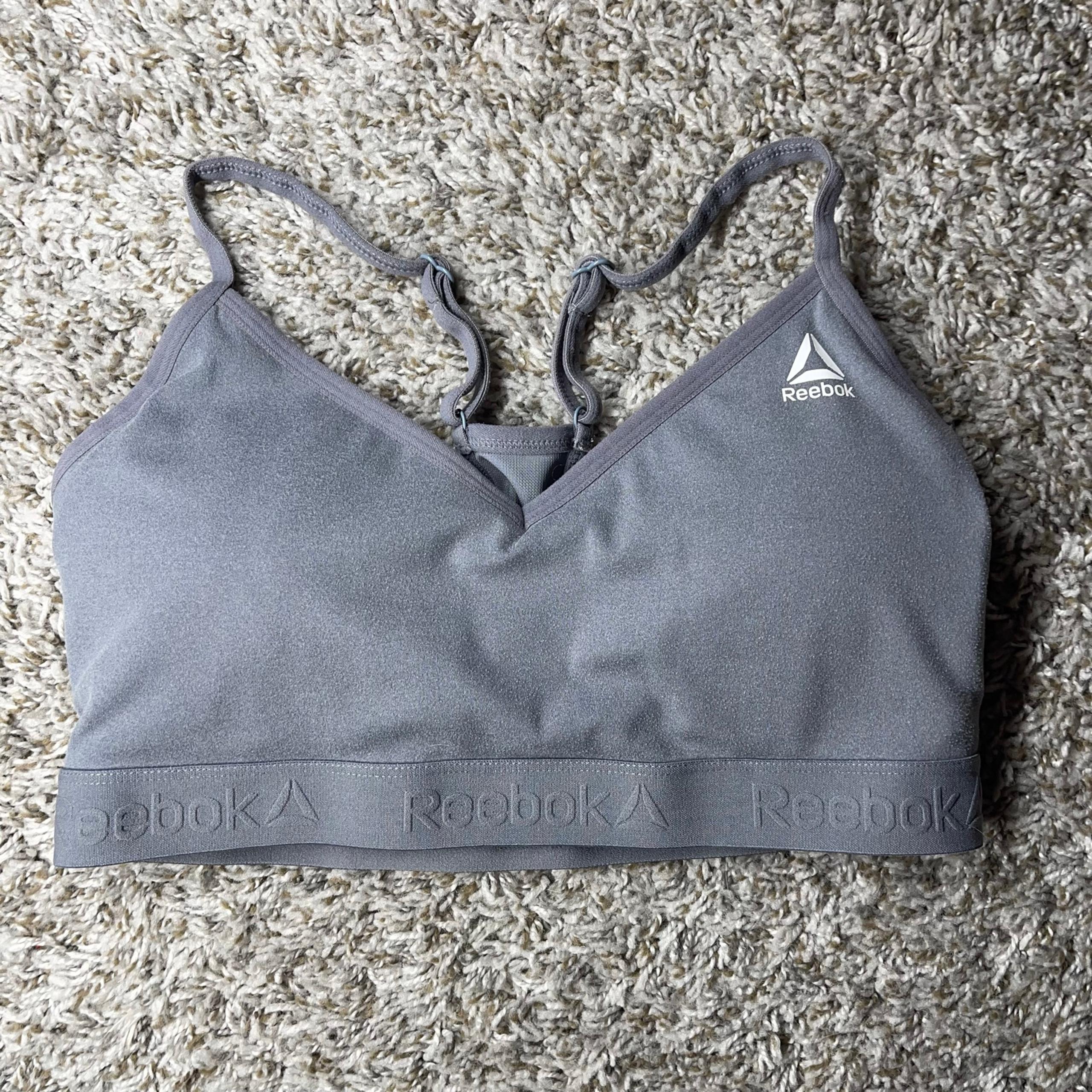 Reebok Women's Everyday Racerback Sports Bra with Mesh Panel and Removable Cups