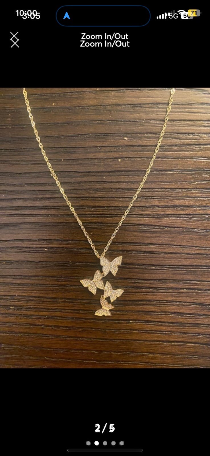 NEW Rachel Zoe gold butterfly necklace