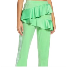 New J KOO x Adidas Velour Track Pants Ruffle Skirt Mint Green Sporty Spice S