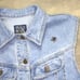 Vintage Peace By Piece Women's Denim Crop Vest Butterfly Medium