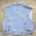 Vintage Peace By Piece Women's Denim Crop Vest Butterfly Medium