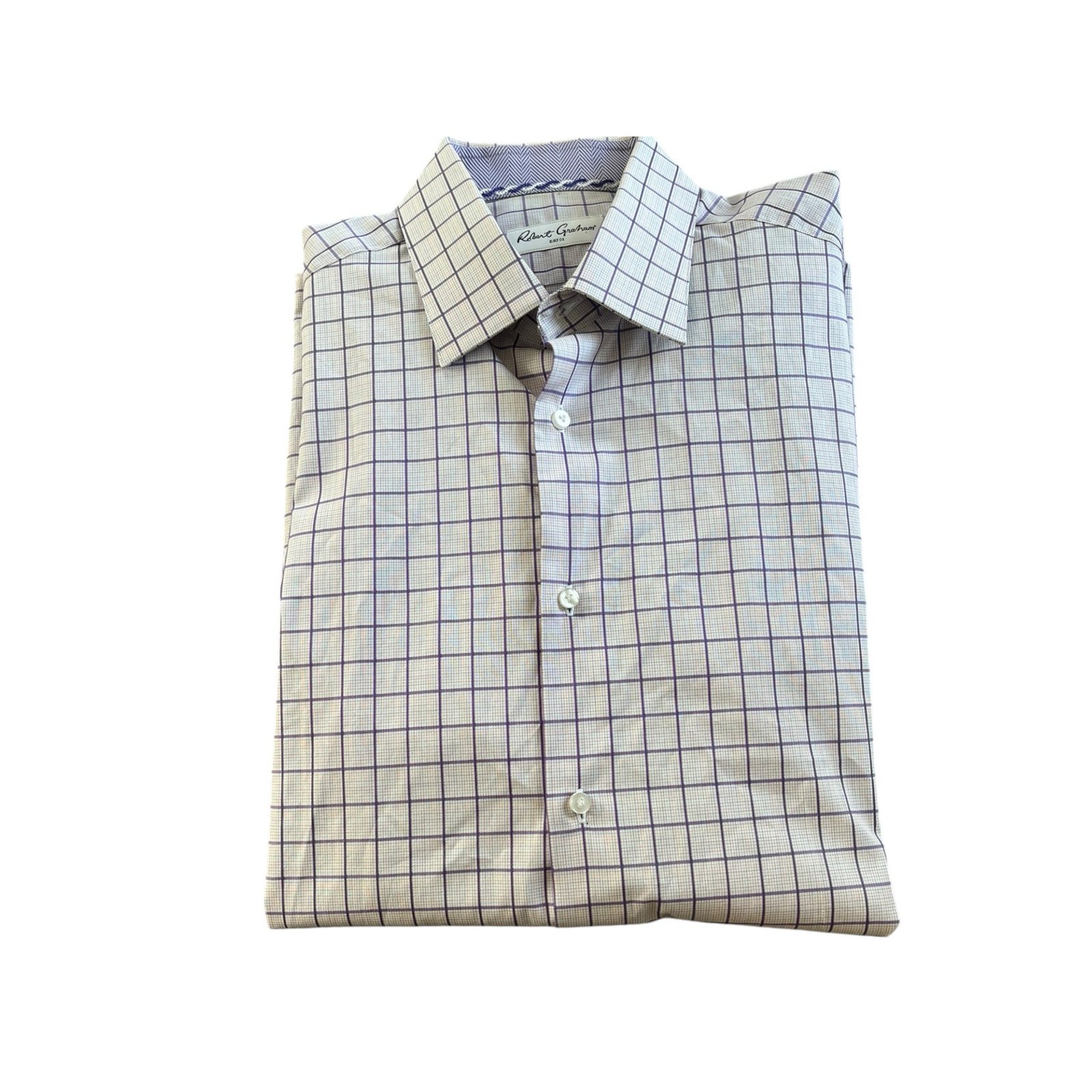 Robert Graham Men’s Dress Shirt - Size 16 (41) - 100% Cotton