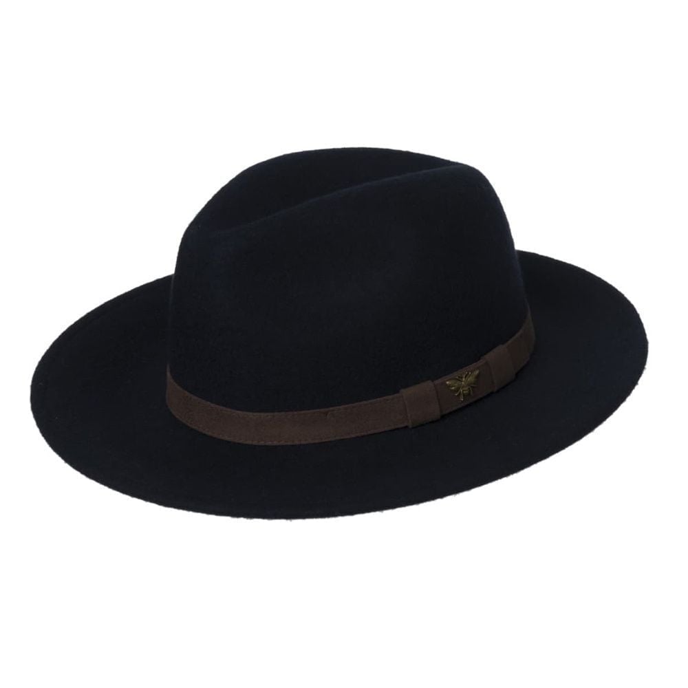 New Bee Navy Wool Felt Fedora hat