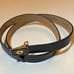 Vtg Pierre Cardin Black Cowhide Leather Belt 36/90 Logo Buckle