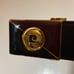 Vtg Pierre Cardin Black Cowhide Leather Belt 36/90 Logo Buckle
