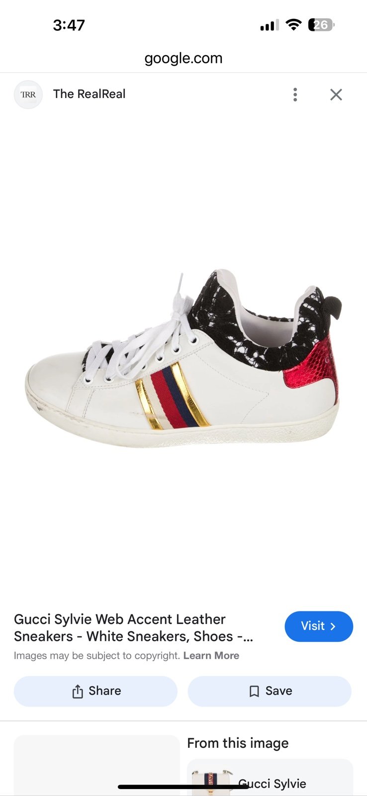 Gucci Sylvie Web Accent Sneakers