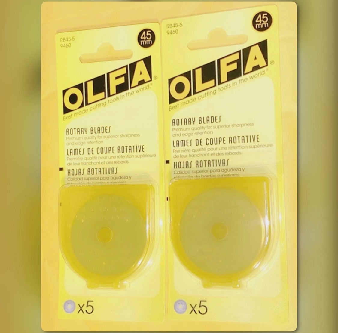 Lot of 2 Olfa 45mm blade pack of 5 NEW