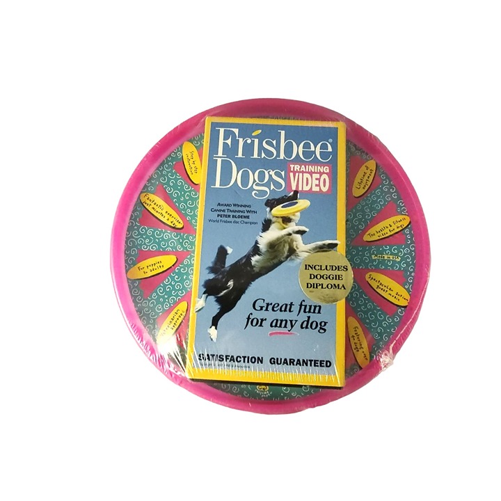 New Dog Training VHS with Pink Frisbee NRFP Sealed Video 1991
