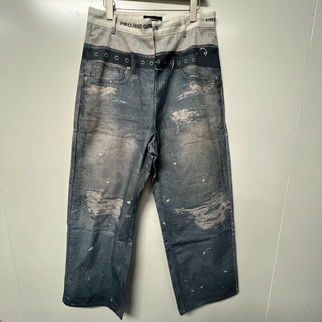 PROJECT G/R Trompe l'oeil Denim Pants
