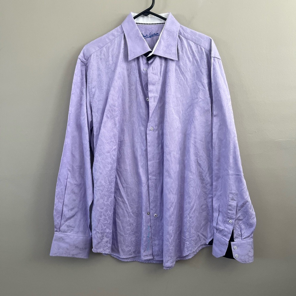 Robert Graham Dress shirt - Purple Paisley XL Long Sleeve Button Up