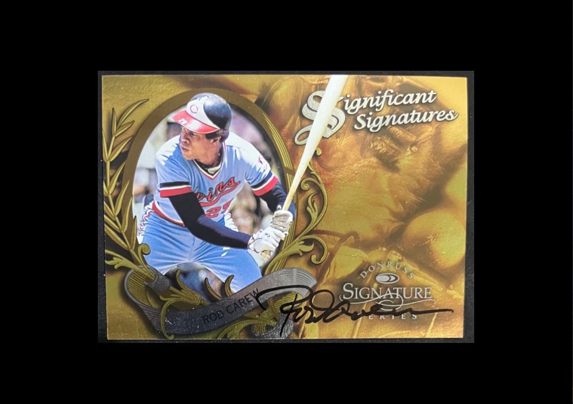 1997 Donruss Signature Significant Signatures Rod Carew Auto Minnesota Twins