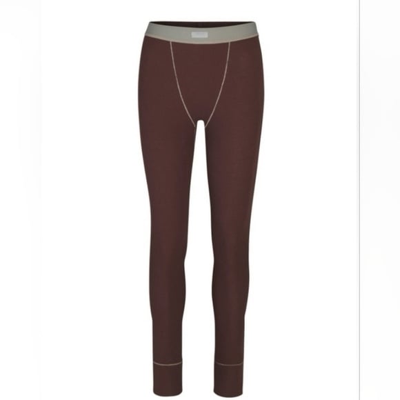 Skims nwot Cotton Rib Leggings in Chocolate