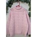 FRNCH Paris Pink Cable Knit Turtleneck Sweater