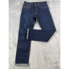 Flint And Tinder Jeans Mens Size 30x30 Blue Selvedge Slim Straight Dark Wash
