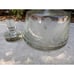 Vintage Etched Eagle Crystal Glass Decanter 1960s