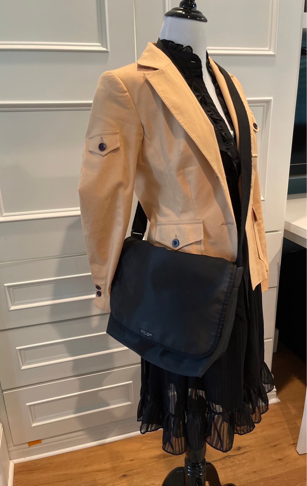 Kate Spade New York Black Canvas Cross body messenger