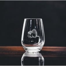 Porcupine Stemless Wine Glasses x4 Premium 15 Oz Personalize Gift Animal NEW