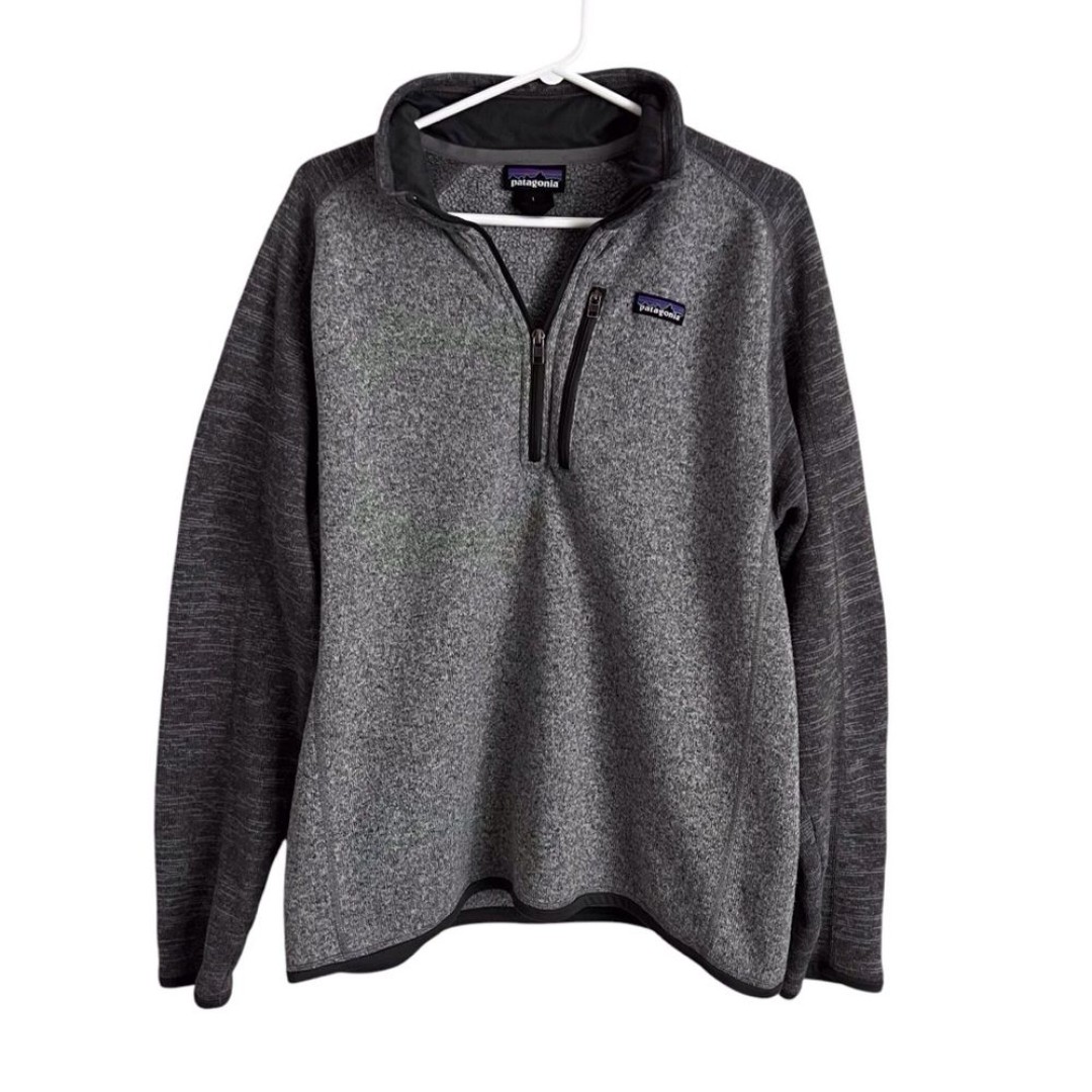 Patagonia Men’s Better Sweater 1/4 Zip Pullover Knit Fleece Two Tone Grey Large