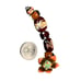 Handmade Lampwork Glass Bead Set with Colorful Swirls & Flower Accent