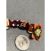 Handmade Lampwork Glass Bead Set with Colorful Swirls & Flower Accent
