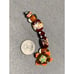 Handmade Lampwork Glass Bead Set with Colorful Swirls & Flower Accent