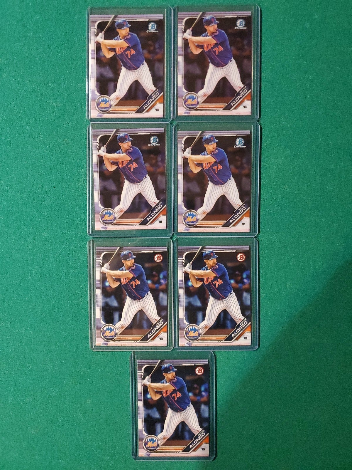 PETE ALONSO 2018-19 BOWMAN ROOKIE CARD LOT OF 7 PACK FRESH CARDS MLB BASEBALL