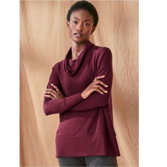 Garnet Hill Super Soft Cowl Neck Long Sleeve Lightweight Tunic Sweater Large