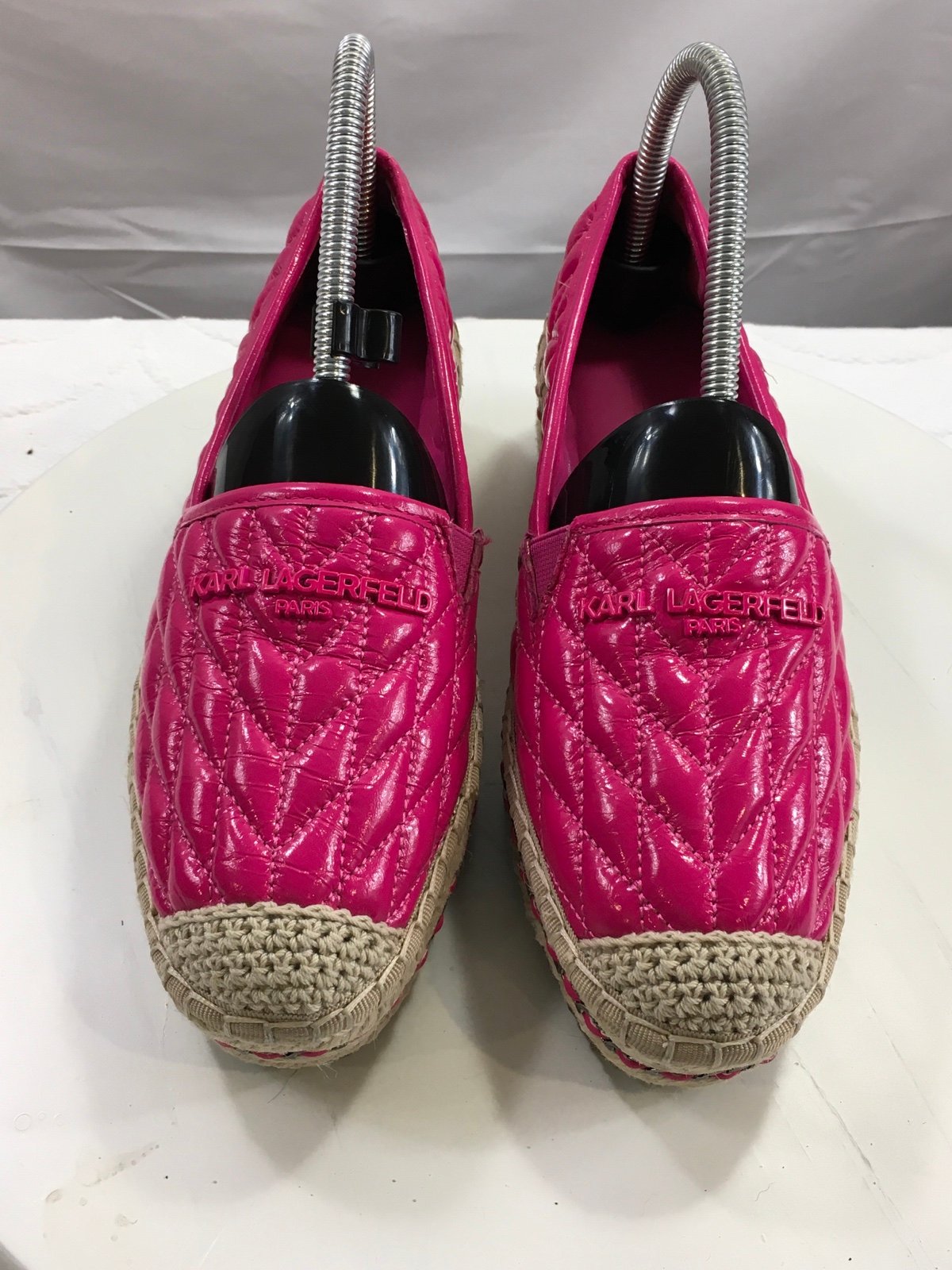Karl Lagerfield Paris Desta Quilted Platform Espadrilles