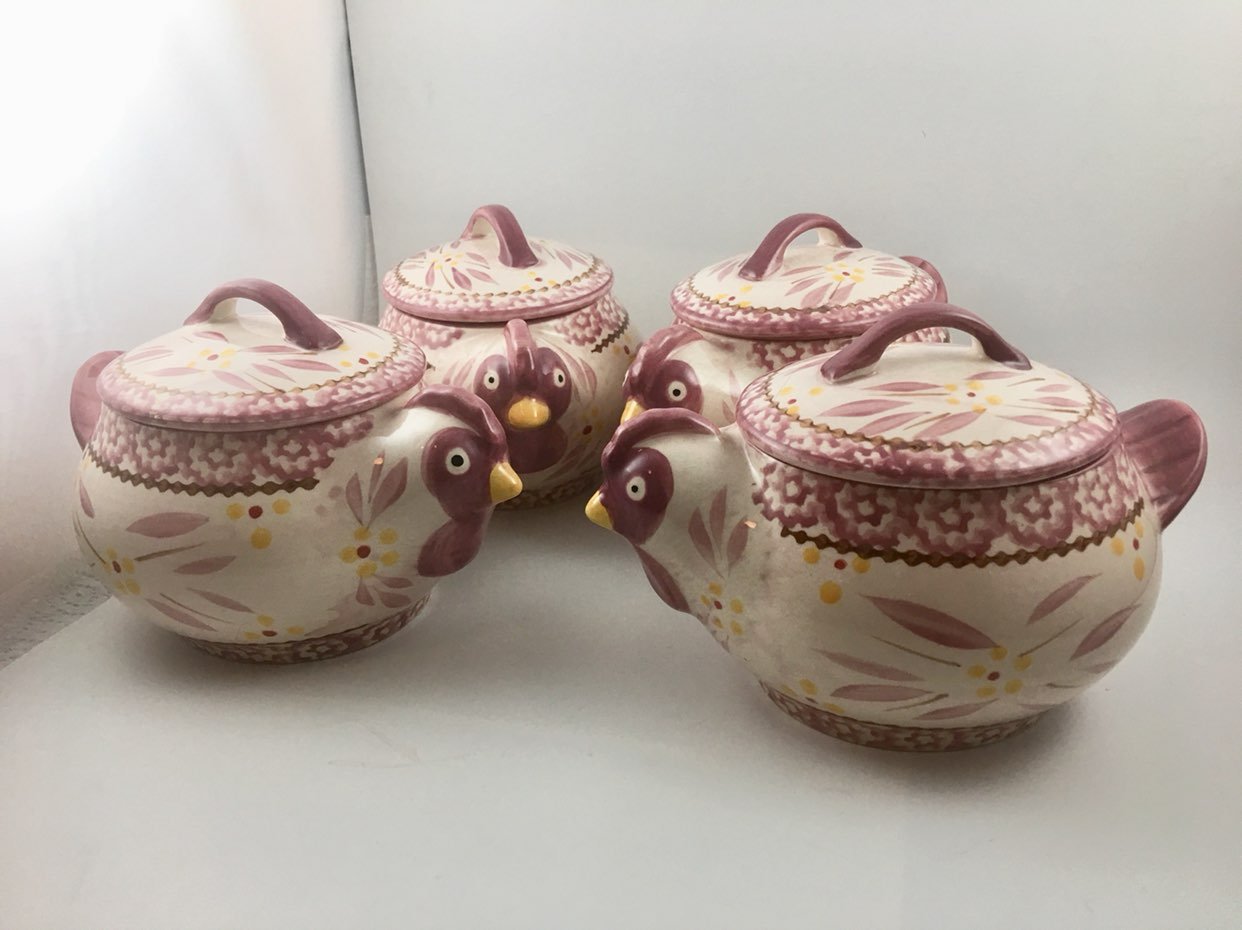 Temptations By Tara Individual Lidded 16 oz. Soup/Casserole Bowls ( Set Of Four)