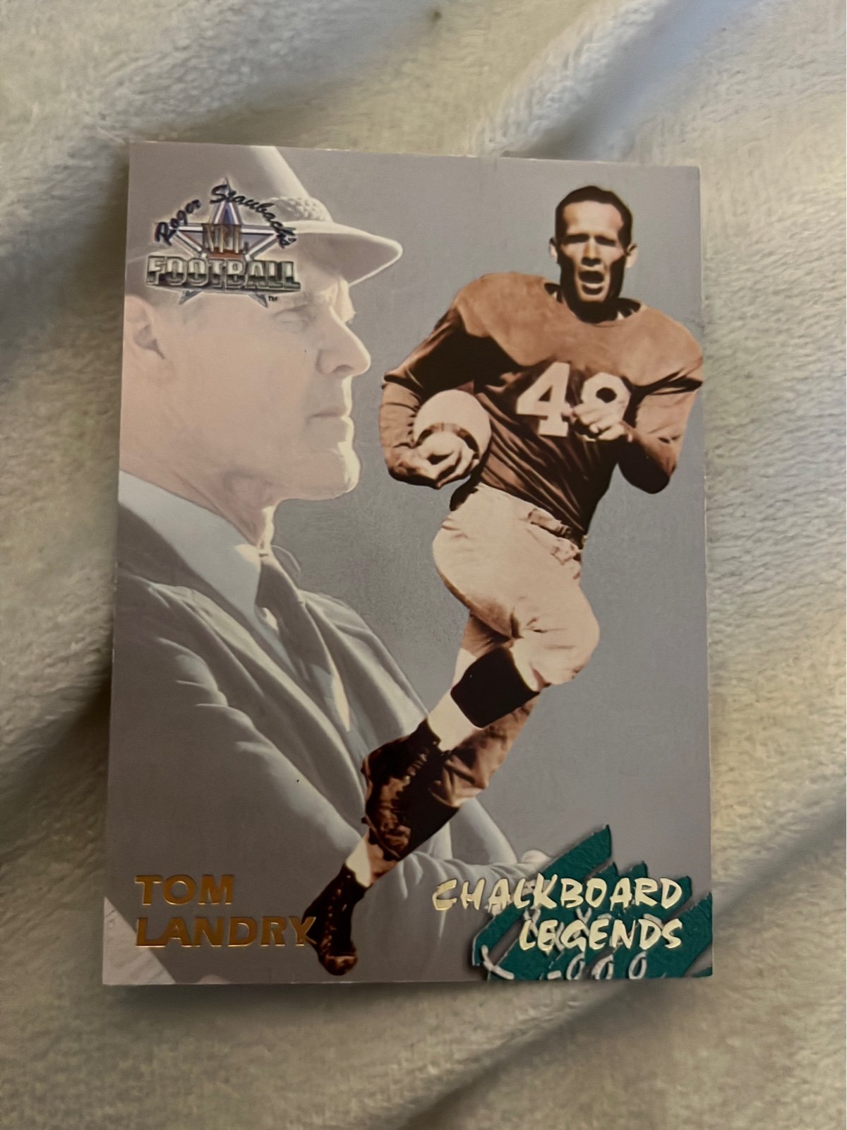 Tom Landry Chalkboard Ledgends football card 1994