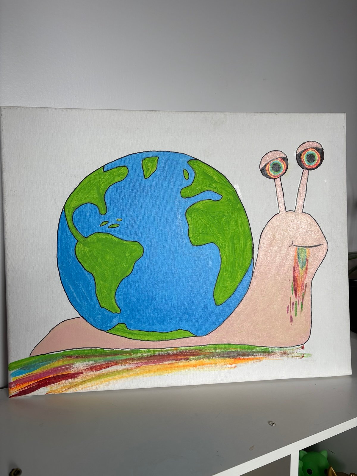 Custom Painting - Trippy Globe Snail on canvas