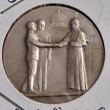 1929 Vatican/Papal State Silver (92.5%) Pope Pivs Xl Medallion.
