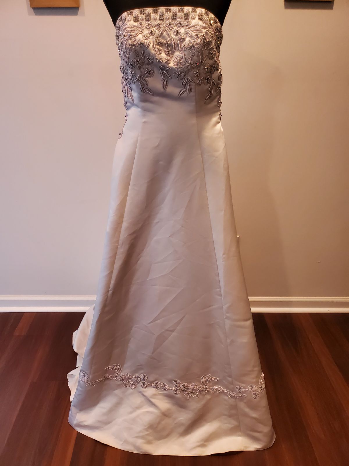 Platinum colored wedding dress