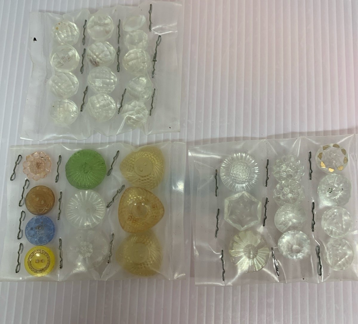 Vintage Glass Buttons Lot of 34