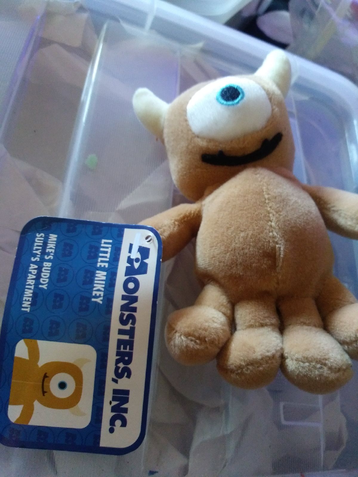 DISNEY Monsters Inc. Little Mikey Rare Plush 5.5 VINTAGE Disney STORE