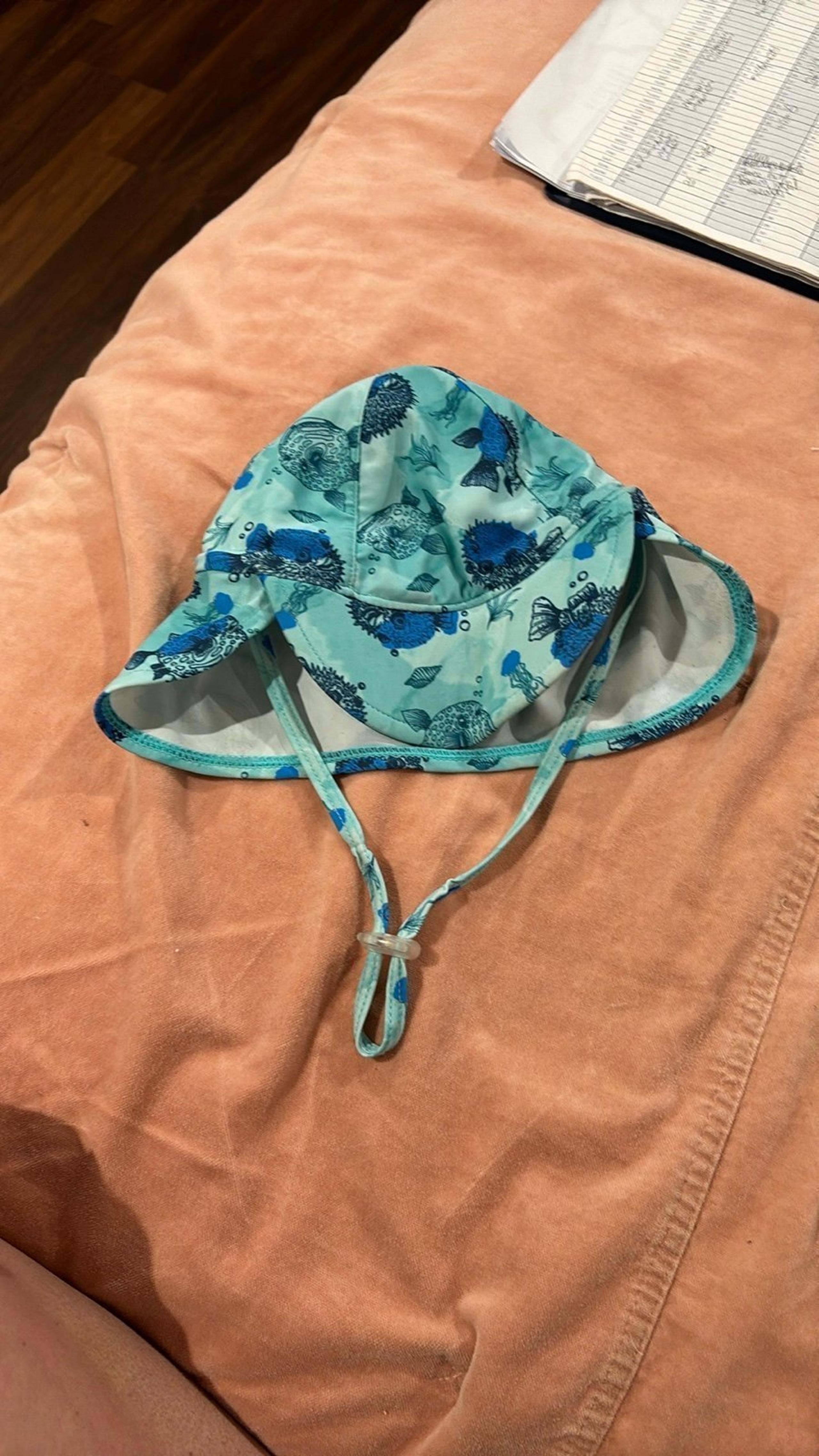 Dozer boys beach sun hat UVA-B baby toddler sz 12-24 months LIKE NEW adjustable